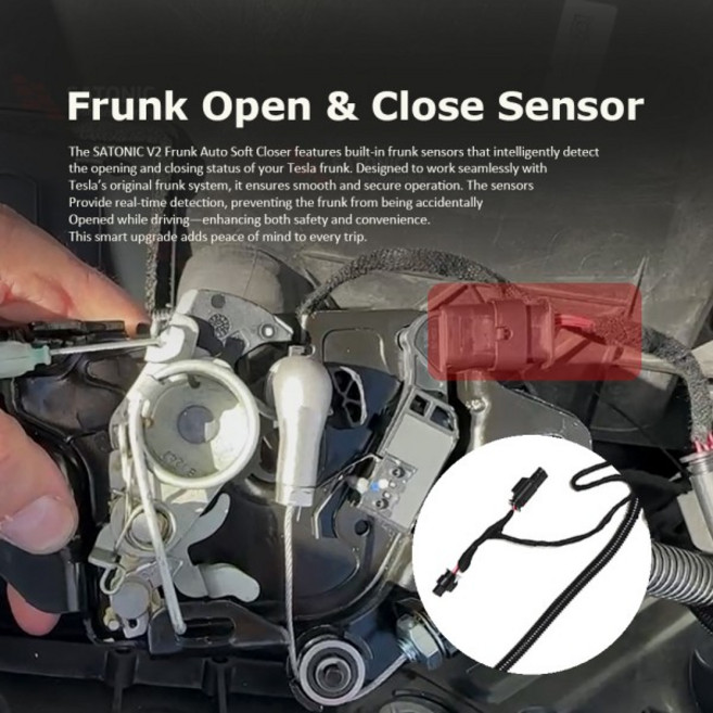 SATONIC V2 자동 프렁크 소프트 클로저 테슬라 모델 3 및 Y 모델 3 하이랜드 S X용 방수 프리 프렁크 LE, 02 Model 3 Highland