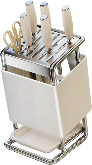 스텐 칼꽂이 다용도 수저통 칼보관함 통풍형 9구, 기본형, 1개