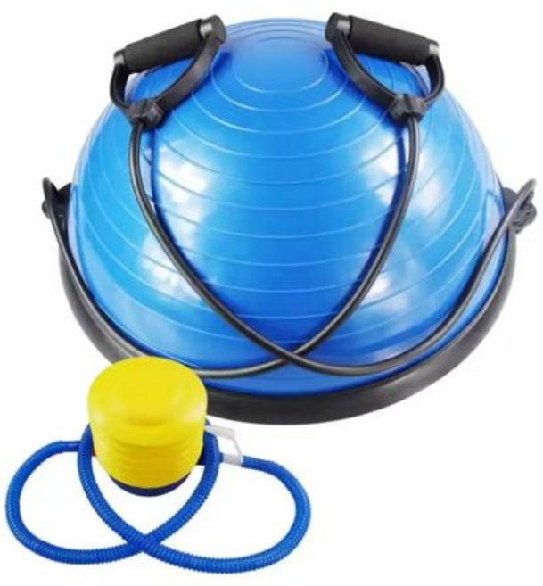 웨이브 볼 반원형 균형 요가 공 피트니스 반구 풀라 훈련 장비, 03 Blue 58cm