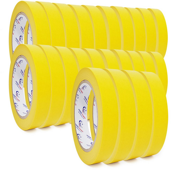 홀스파워 SBT04 자동차 종이마스킹테이프 노랑 20mm x 40M, 24개