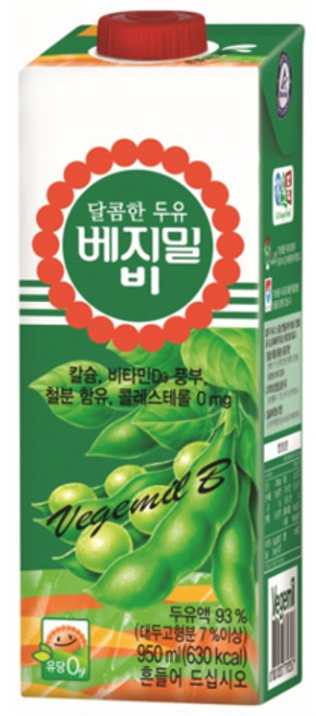 달콤한 베지밀B 950ml, 18개
