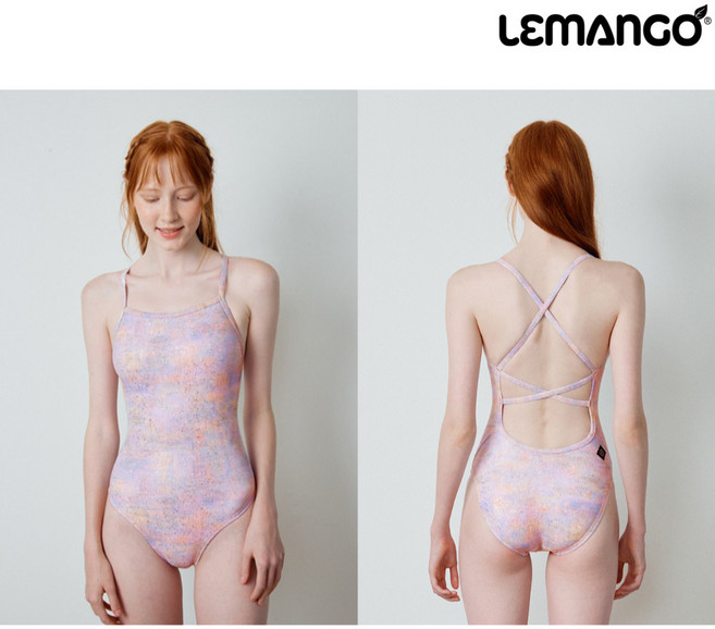 르망고 4484 모닝글로우 골드핑크 여성 원피스 수영복 LEMANGO