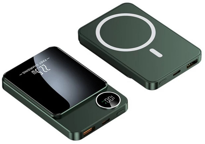 20000mAh MagSafe磁吸行動電源 PD22.5W有線快充 15W無線充電 超薄LED電量顯示 祖母綠, 【HTQ9＋PD22.5W快充】祖母綠, 高級版帶雙標示WH-3C認證
