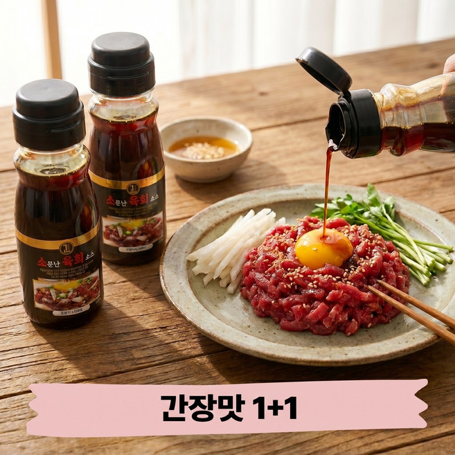 정담스토어 육회소스(120g) 간장맛 1+1, 120g, 2개