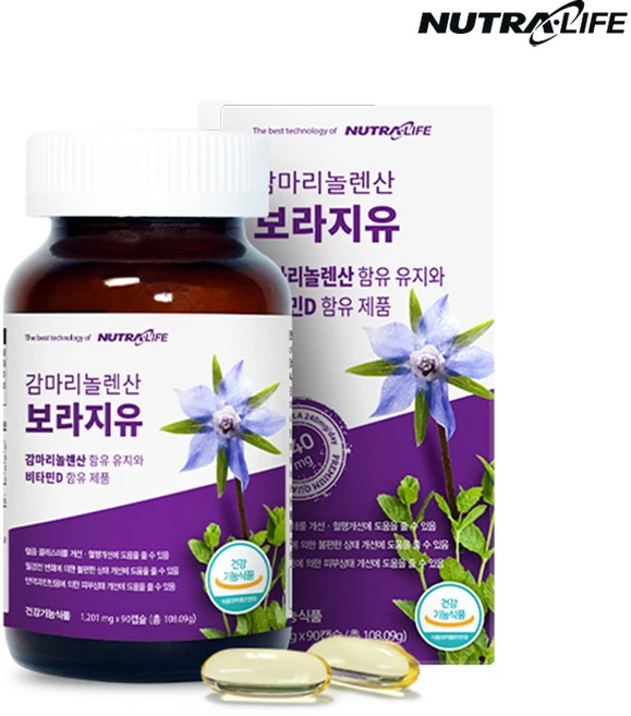 뉴트라라이프 감마리놀렌산 보라지유, 90정, 1개 - 쿠팡