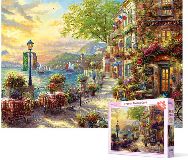 1000피스 직소퍼즐 - 리비에라 꽃의 거리, 단품