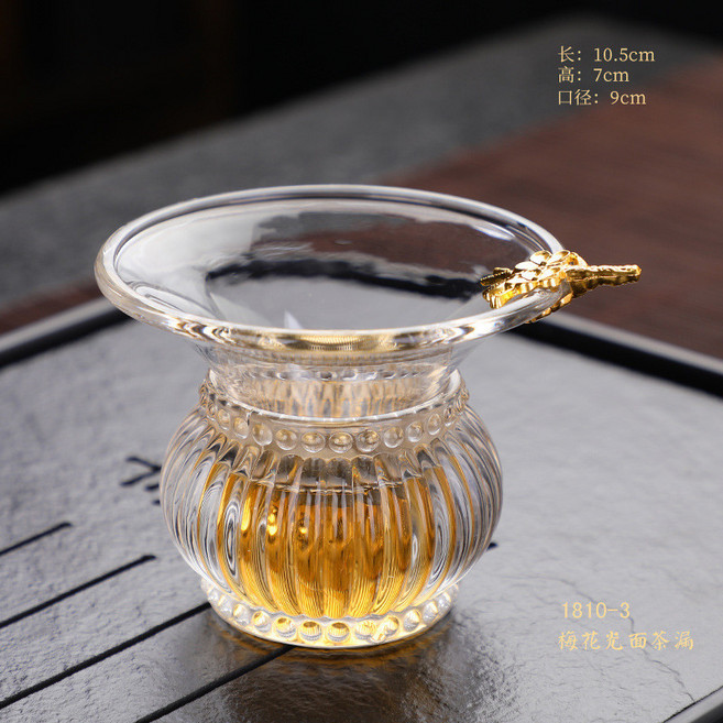 透明玻璃茶漏 功夫茶具配件, 1個, 款式二1810-3,默認