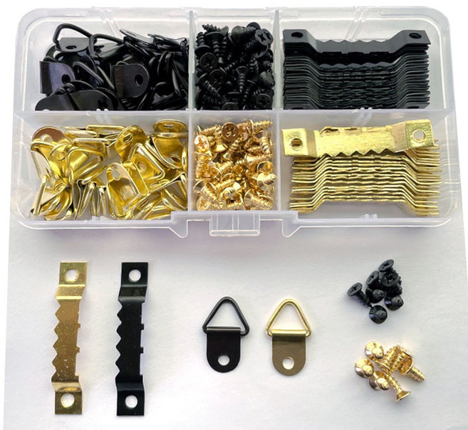 액자고리 링 다이세트 피스포함, 1개, 금색+검정색 고리세트