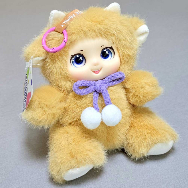 20개 인형 펜던트 케릭터 열쇠고리 소녀곰인형 뽑기도매, 1개, 연갈색