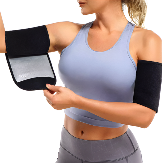 팔지방 흡입 압박복 땀복 팔뚝 슬립 압박밴드 2pcs 체중 지방 밴드 유산소