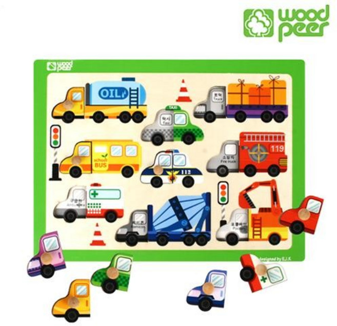 손잡이퍼즐/자동차, 1개