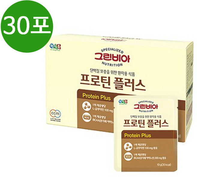 그린비아 프로틴플러스 10g X 30포, 30개