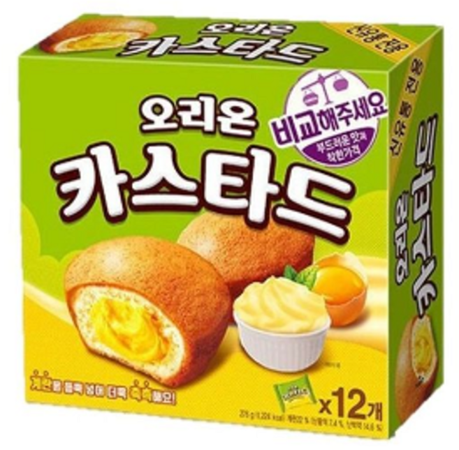 오리온 카스타드, 23g, 12개