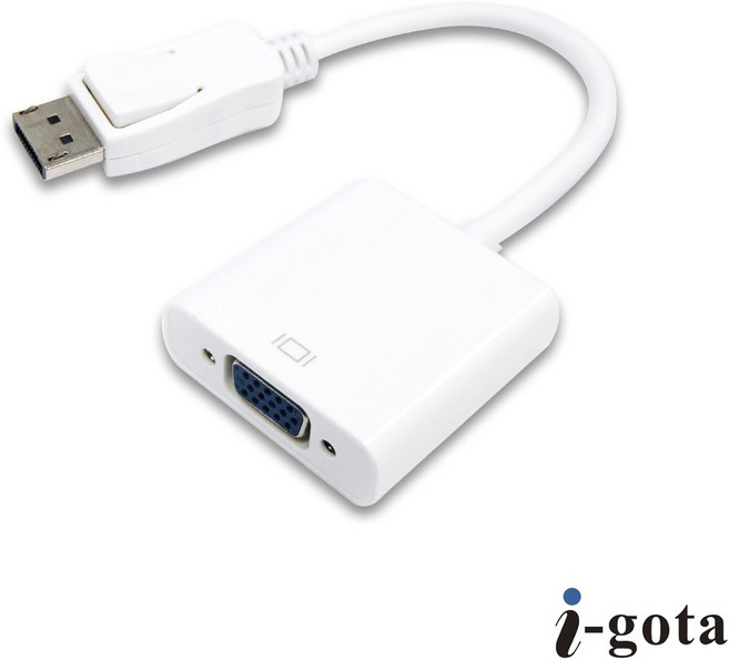 CX 高畫質DP公 VGA母轉接器 15CM DP 轉 VGA 線, 1個, 本體x1