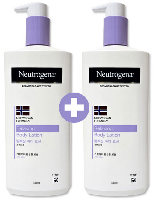뉴트로지나 릴렉싱 바디로션 1+1 (총) 라벤더향 대용량