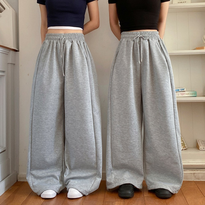 잇진 여성 빅사이즈 투웨이 절개 벌룬 와이드 트레이닝 팬츠 (기본/숏 2단기장)