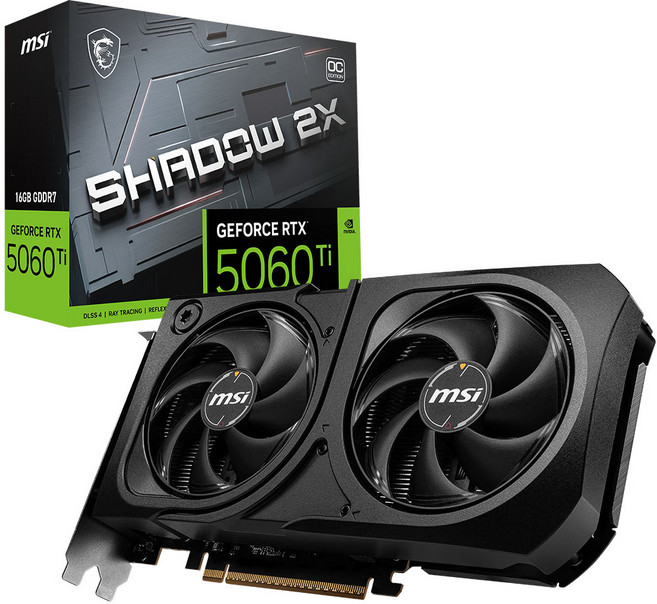 MSI 지포스 RTX 5060 Ti 쉐도우 2X OC 플러스 D7 16GB