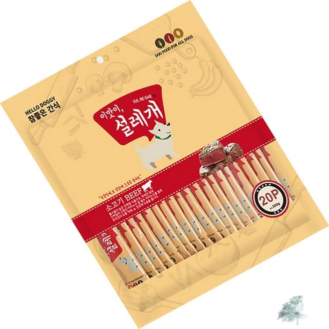 더캔토 이맛이 설레개 소고기 15gX20p 강아지건강간식