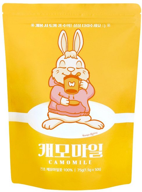 우고래빗 캐모마일 삼각티백 50티백, 1개, 50개입