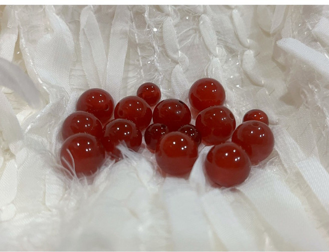 天然紅瑪瑙單珠, 1個, 8m