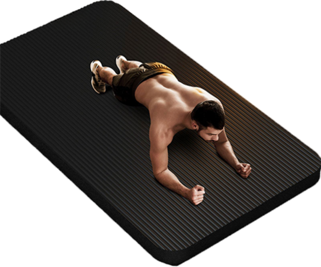 온더어스 NBR 두꺼운 요가매트, 블랙, 1개