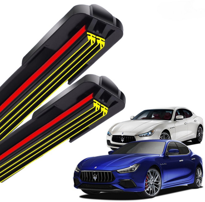 1+1 마세라티 기블리 전차종 순정 호환형 초밀착 와이퍼 윈도우 브러쉬 와이퍼블레이드, T2-기블리(14-현재)-650+450/B2