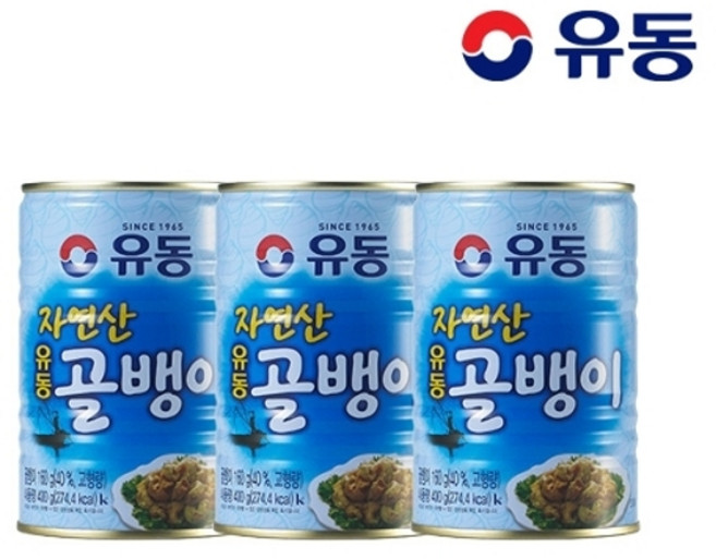 유동 [유동] 자연산골뱅이 400g x 3개 + 골뱅이 무침양념 70g 증정