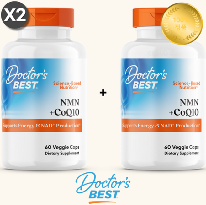 2개 닥터스 베스트 NMN 코엔자임 Q10 300mg 60캡슐 엔엠엔 유비퀴논 영양제