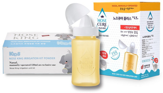 노즈큐어 어린이 코세척기 세트 + 노즈킹 키즈 코세척분말 70포, 1개
