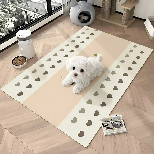 Tinduo 방수 기저귀 패드 강아지 펜스 패드 강아지 집 PVC 미끄럼 방지 패드, 1개, 그레이