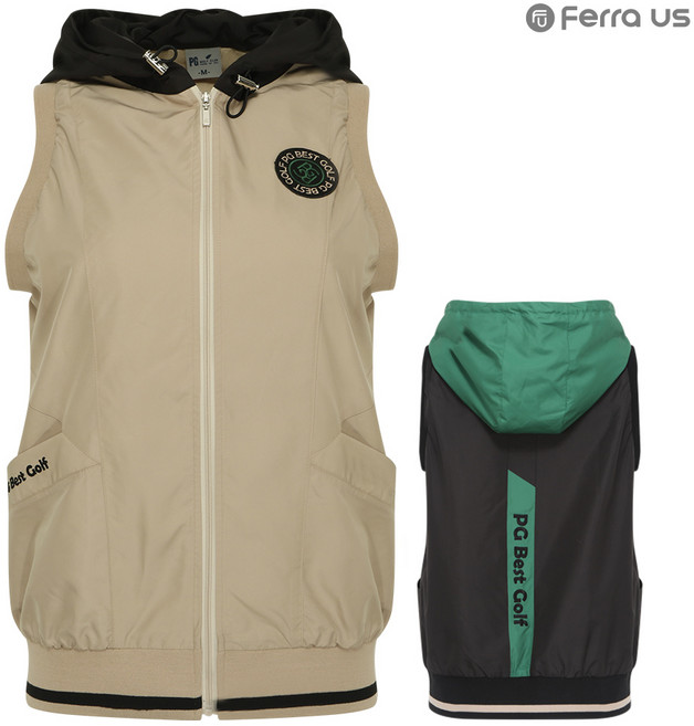 골프연습용품 골프용품 페라어스 국산 여성 와펜 후드 시보리 골프조끼 AVF4J 추천