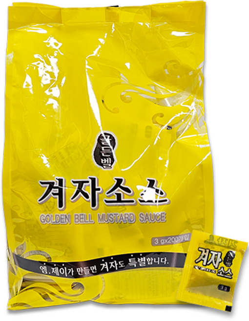 엠제이 골든벨 겨자소스, 3g, 200개