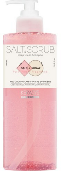 케라시스 두피 스크럽 소금 샴푸 퓨어 플로랄향, 600ml, 15개
