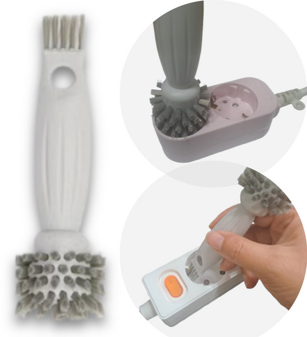 와이엔케이더밸류 콘센트 먼지 청소 솔, 1개, 그레이