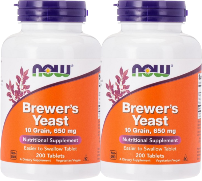 [Now Foods] 맥주효모 10 곡물 650 mg 200 타블렛 2 SET