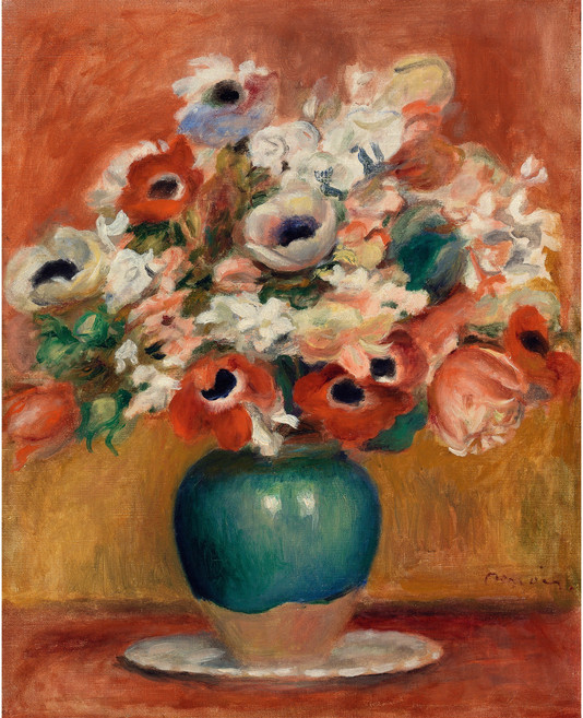 Flowers 편집아트포스터 감성선물 르누아르, 그림만(매트지)