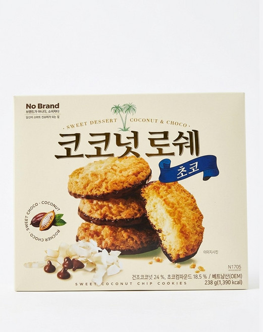 노브랜드 코코넛 로쉐 초코 옵션 수량., 4개, 238g
