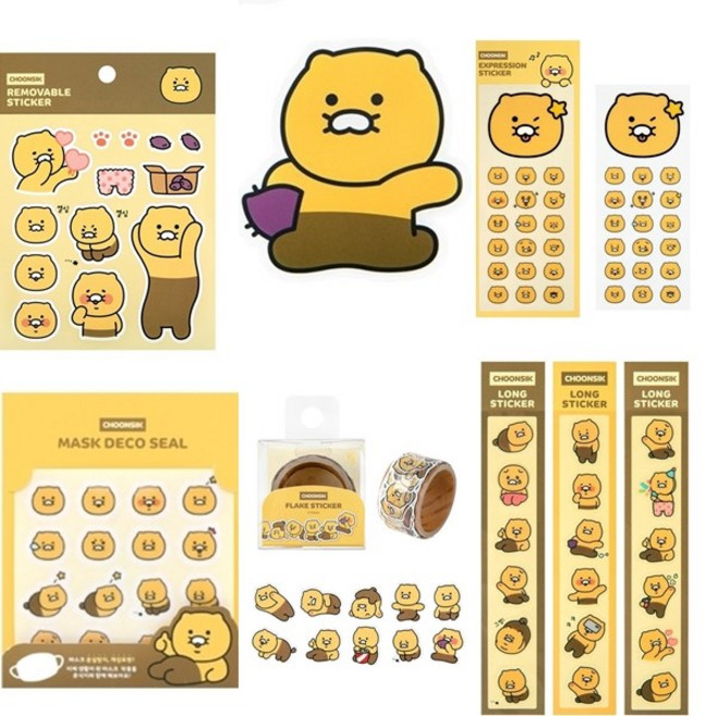 카카오 프렌즈 춘식이 스티커 모음 다꾸 폴꾸 폰꾸 스티커세트 ( 2개이상 구매), 5.춘식이 리무버블 스티커