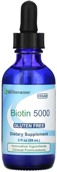 Nutra BioGenesis 비오틴 5000 5000mcg 59ml(2fl oz), NutraBioGenesis비오틴50005000mcg5, 1개, 59ml - 쿠팡