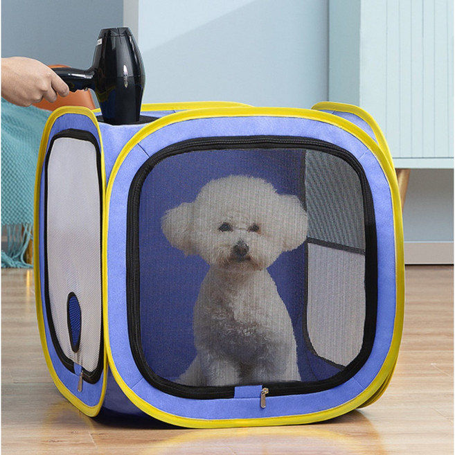 요기쏘 반려동물 접이식 셀프 드라이룸, 블루, 1개