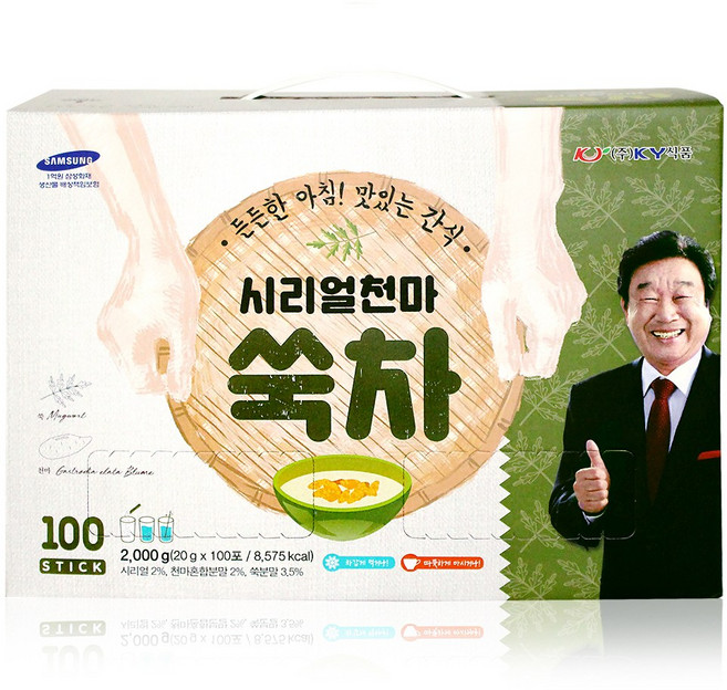 KY식품 시리얼 천마쑥차, 1개, 100개입, 20g