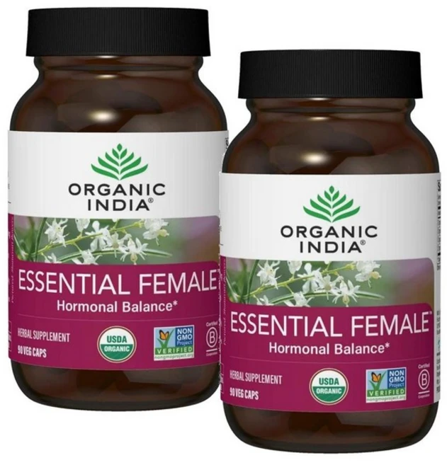 오가닉인디아 에센셜 피메일 여성 호르몬 밸런스 캡슐 Organic-India Essential Female, 2개, 90정 - 쿠팡