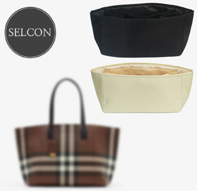 셀컨 버버리 미디엄 체크 토트백 81122311 호환 방수 나일론 이너백