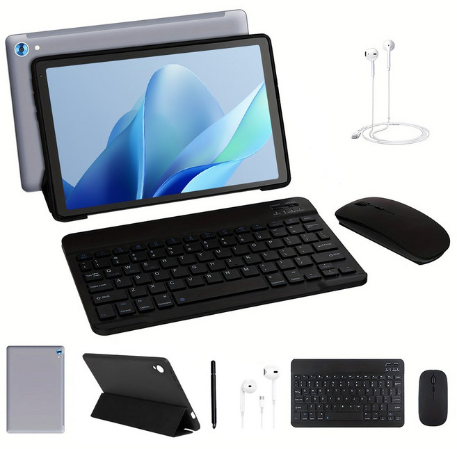 Wqplo C108 태블릿PC 10.1인치태블릿 24G+128G 8코어 안드로이드 15, Wi-Fi, 그레이, 128GB