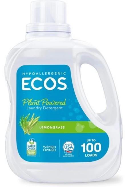 ECOS 세탁 세제 액체 100 하중 - 피부과 전문의 테스트 비누 저자극성 EPA 세이프 초이스 인증 식물성 레몬그라스 Fl Oz, Lemongrass, 100 Fl Oz (Pack of 1) - 쿠팡