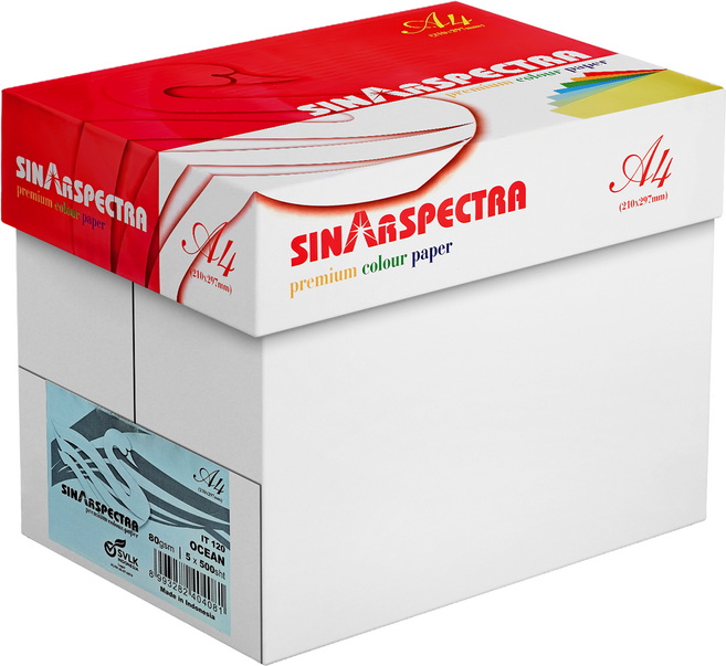 스펙트라 80g A4용지 A4색지 1박스 2500매, 파랑