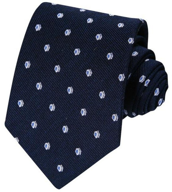 티엔지티 TG1N5E154NVXXX2 남성 네이비 육각형 패턴 넥타이