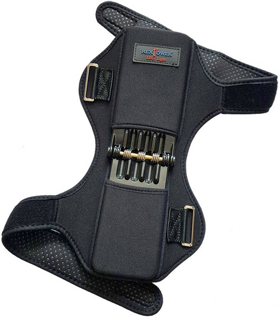 [특허-본사직영] 신개념 무릎보호대 강력 스프링의 탄력으로 무릎 파워 UP! 무릎 강화 보조기구 일상생활의 필수품! 무릎근력 무릎관절 지지, 1개