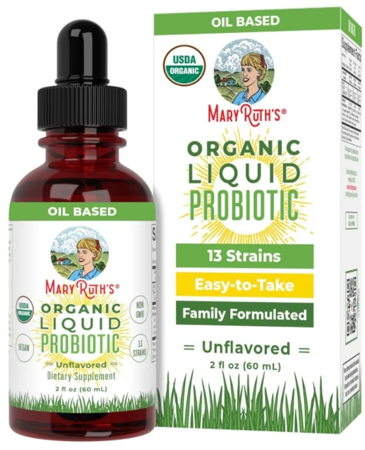 메리루스 오가닉스 유기농 액상 프로바이오틱스 유산균 4세이상 MARYRUTH'S Organics Liquid Probiotic for Ages 4+ | 2 Billion CFU, 1개, 60ml - 쿠팡