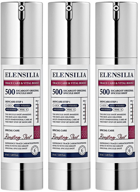 엘렌실라 에스카르고 오리지날 달팽이 세럼 니들 에센스 500 샷 1개, 3개, 50ml